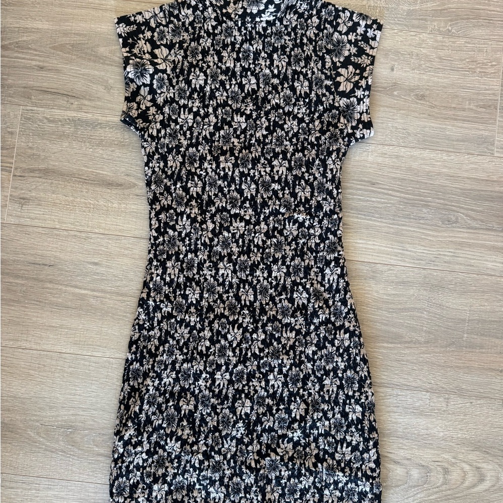 Floral Black and White ACACIA Dress